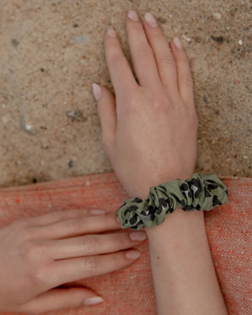 Scrunchie bambusowe MINI hejo "Zielona Pantera"