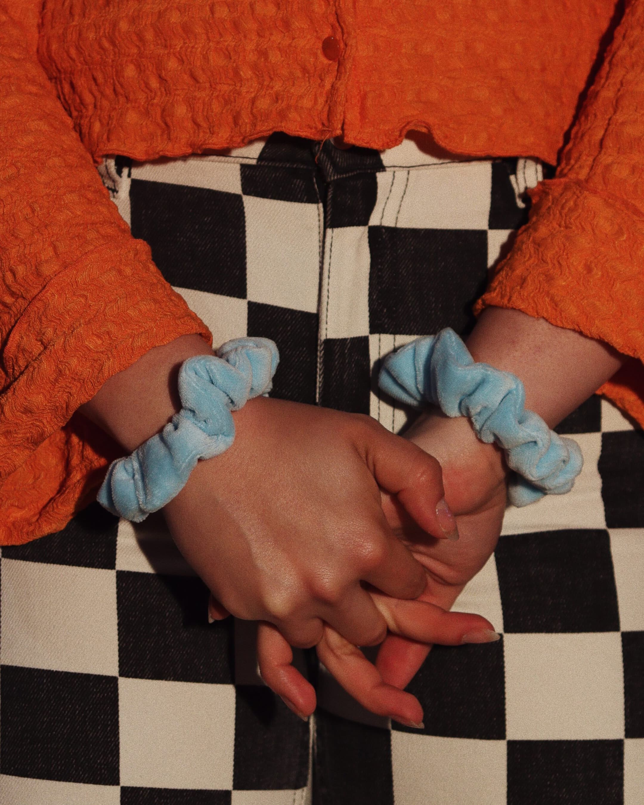 Scrunchie welurowe MINI hejo "Wish"