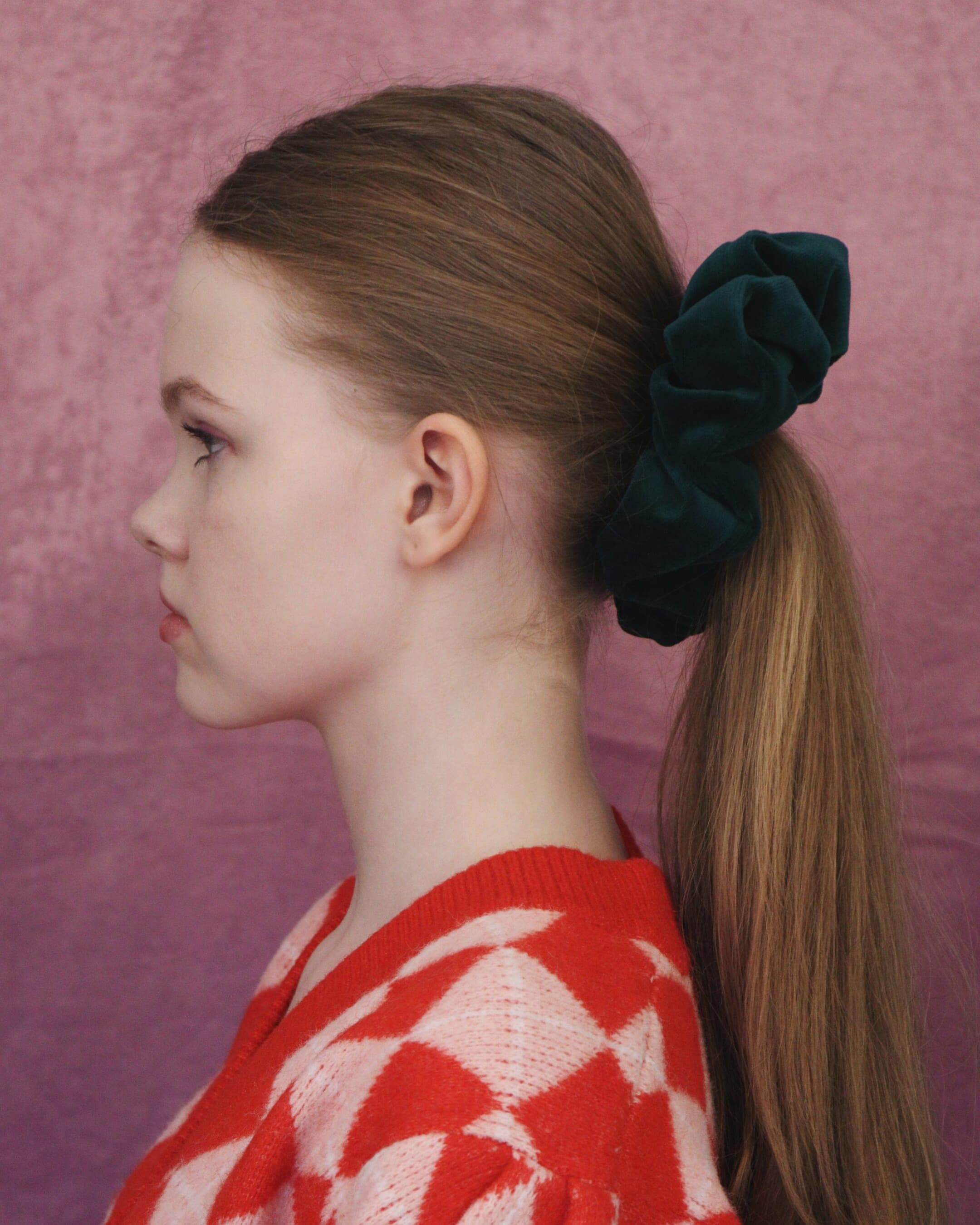 Scrunchie welurowe hejo "Cudowny Szmaragd"
