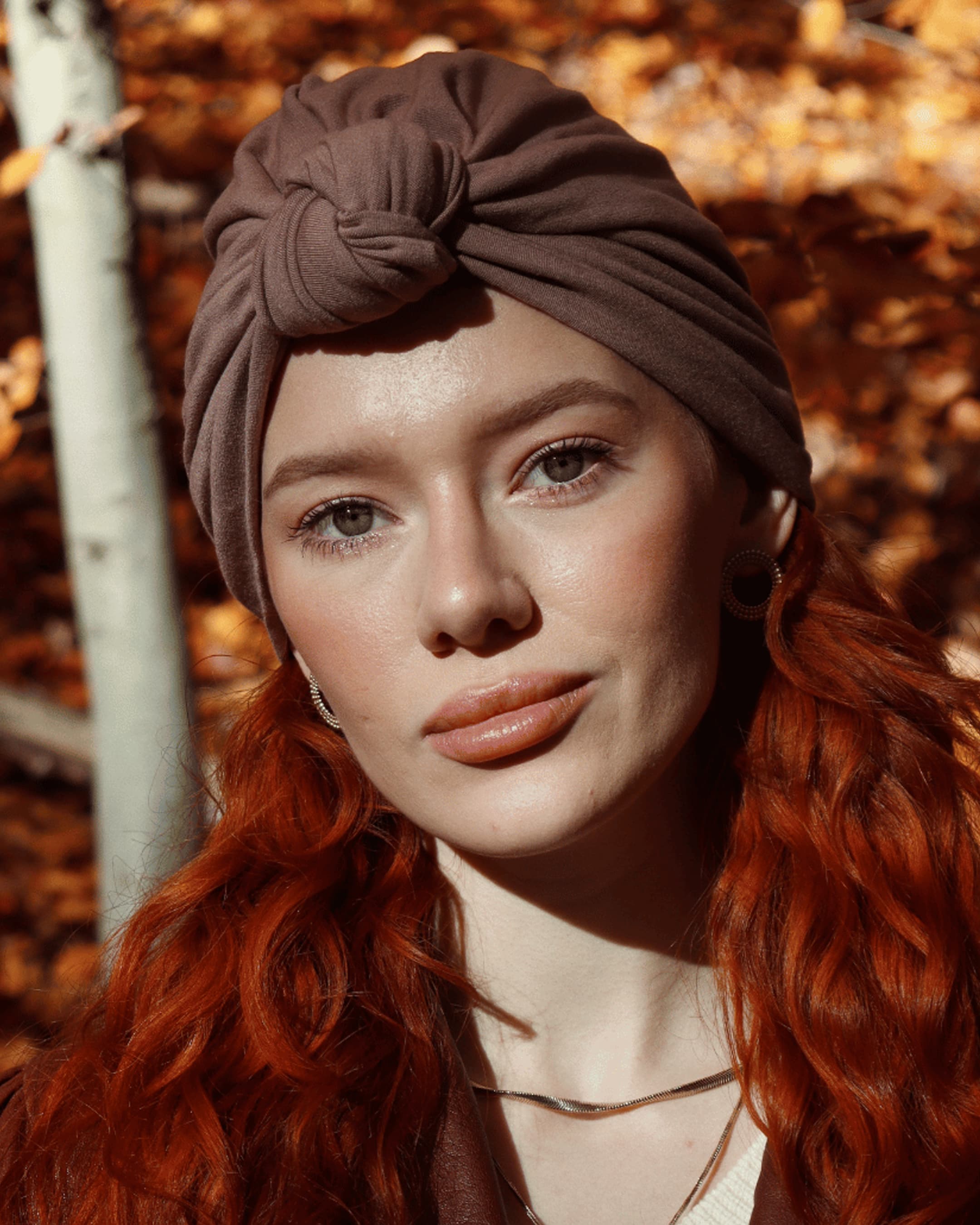 Turban z węzłem hejo "Mocha"